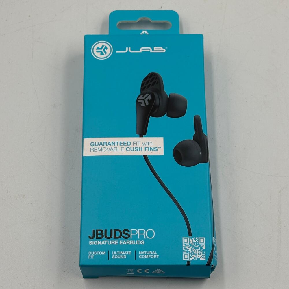 JLab JBuds Pro Signature Wired Earbuds Black 3.5mm EPROBLK123 NEW Sealed